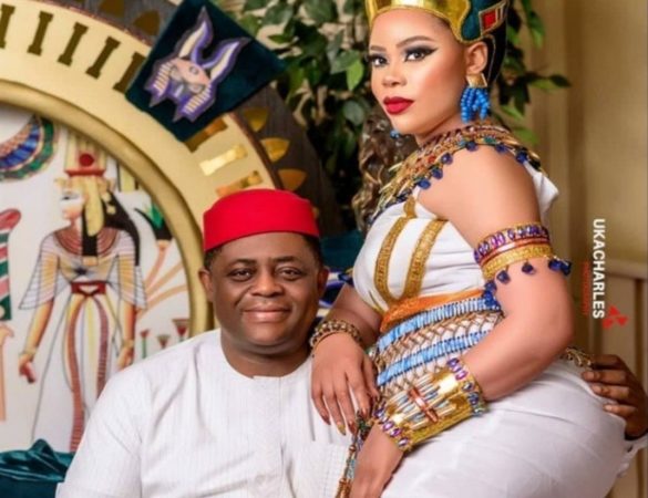 Femi Fani-kayode and enstranged wife Precious Chikwendu Svg%3E