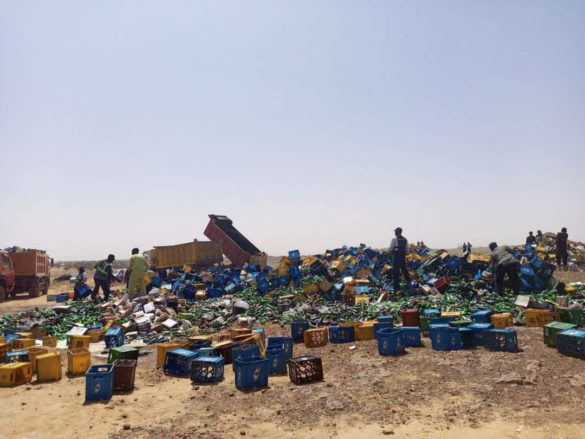 Destroyed bottles of beer in Kano Svg%3E